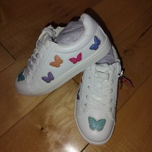 Nina Kids White Sneakers with Sparkly Butterfly Accents ✨NWT✨